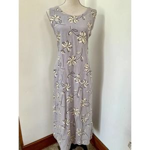 Vintage Large Erika & Co Floral Purple Tunic Dress